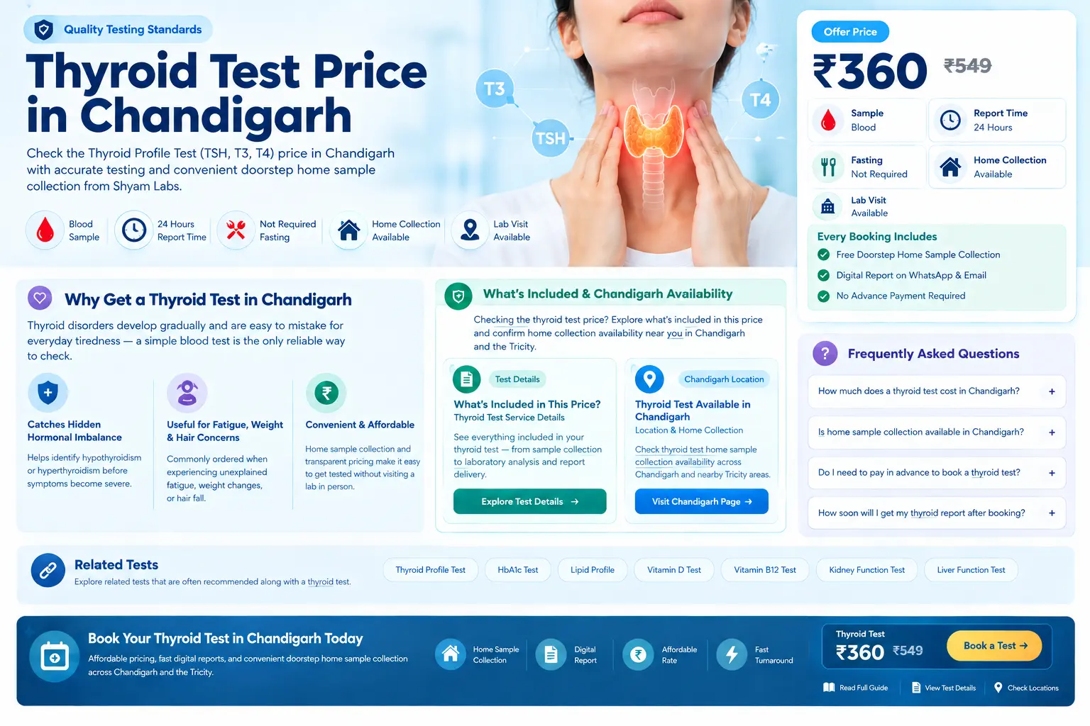 Thyroid Test Price in Chandigarh